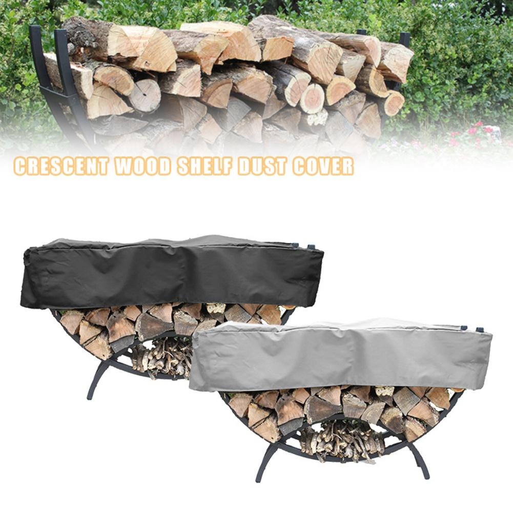 Black Silver Firewood Rack Cover Protective Cover For Firewood Firewood Cover Log Storage Sleeve Waterproof Protection