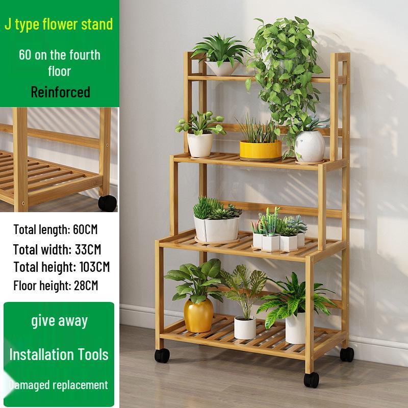Bamboo Multi-Tier Indoor Plant Stand for Succulents and Flowers