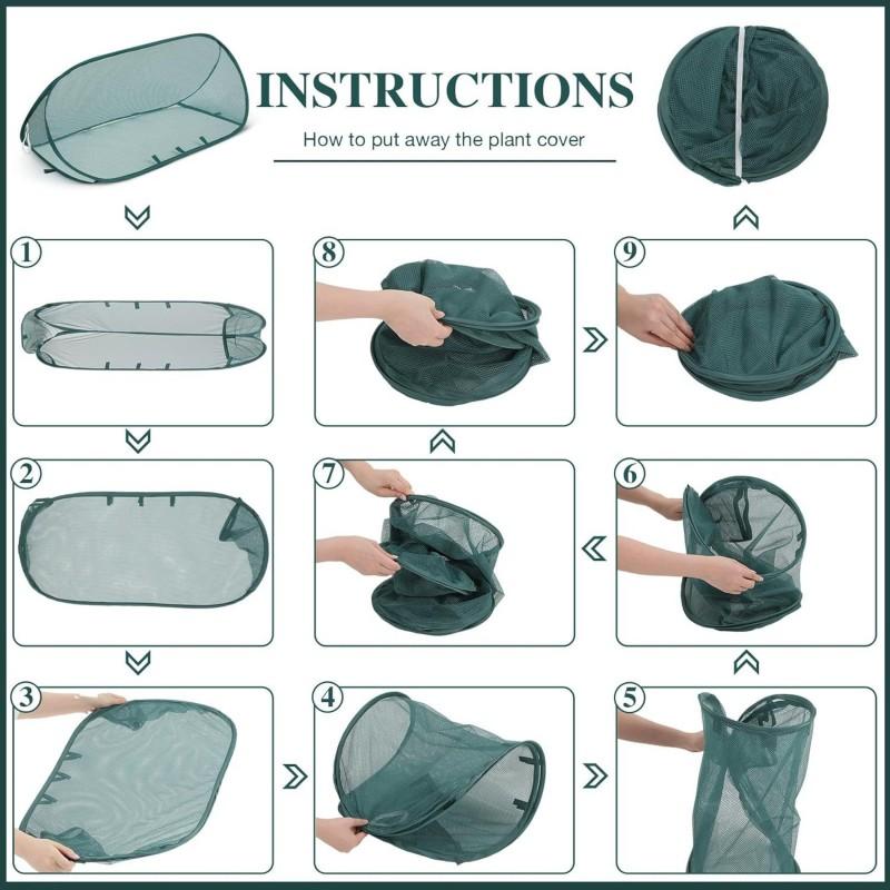 Vegetable Protective Cover Plant Ventilation Bird-Proof Net Garden Vegetable Seedling Protection Cover Gardening Accessories