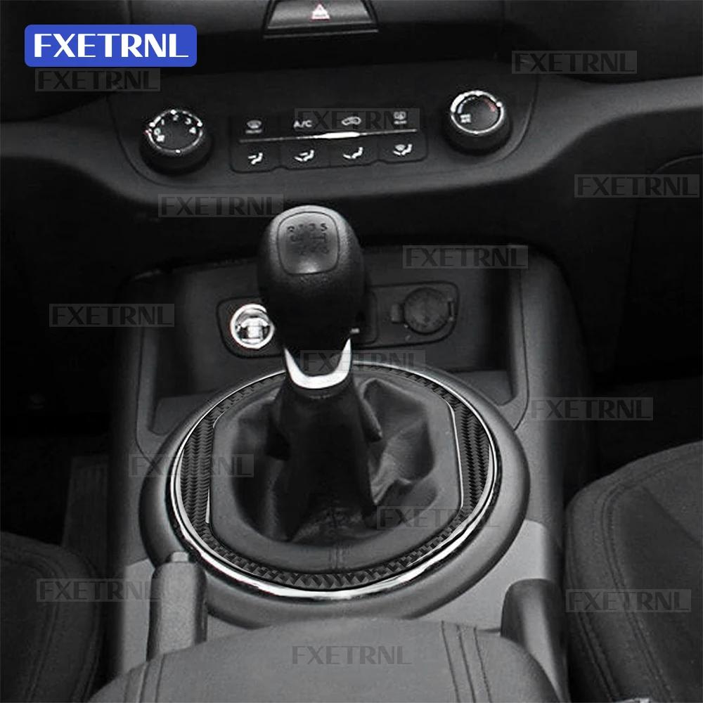 For Kia Sportage 2011 2012 2013 2014 2015 2016 Soft Carbon Fiber Sticker Manual Gear Shift Panel Frame Car Interior Accessory