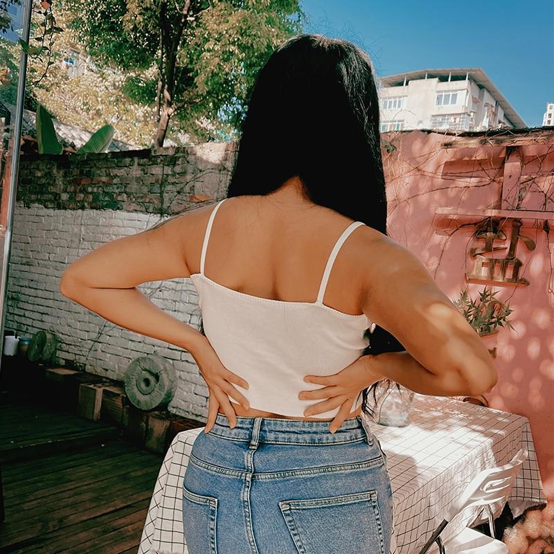 FINETOO Trendy Drawstring Camisoles Women Candy Color Sleeveless Tops Comfortable Tanks Ladies Soft Top Streetwear Camisole 2022
