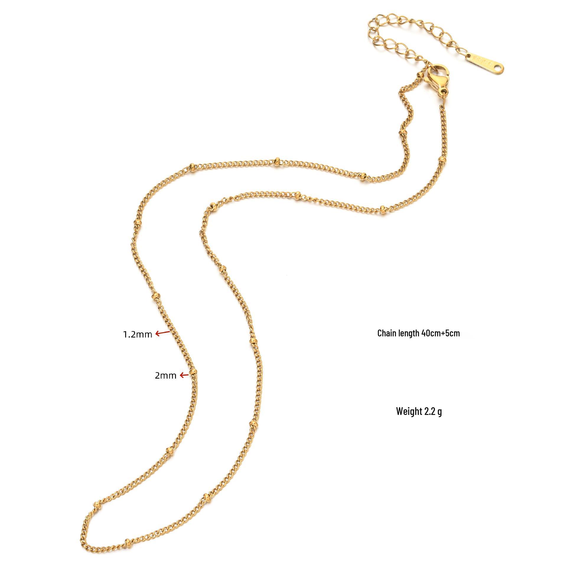Stainless Steel Enamel Bead Chain Necklace - Colorfast, Color-preserving, Handmade DIY Jewelry.