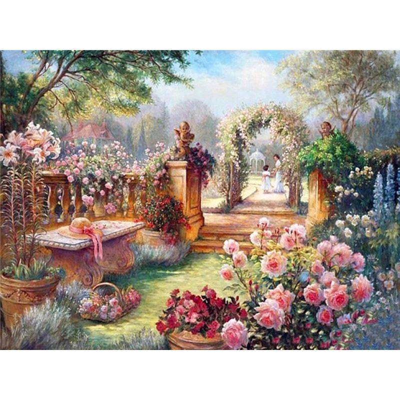 New Arrival Diamond Painting Flowers Diamond Art Mosaic Diamond Embroidery Rhinestone Mosaic Gift Decorations For Home