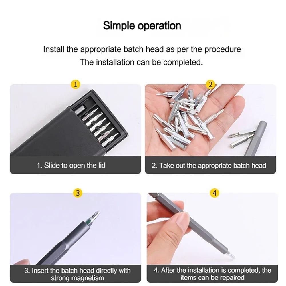 Screwdriver Set 25 in 1 with 24 Piece Mini Pocket Screwdriver Set, Small Repair Set for Mobile Phone Maintenance Precision Tool