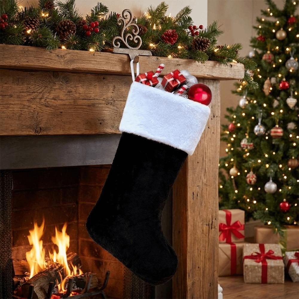 Klassische Personalisierte Geschenkbeutel Kaminsims Deko Weihnachtsstrumpf Fotografie Requisiten