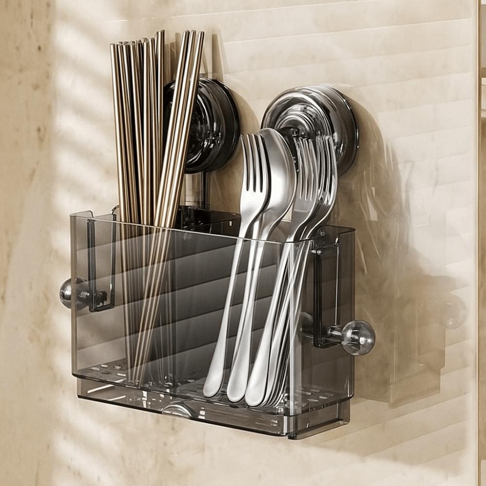 Nástěnný držák na hůlky s přísavkou Plastový držák na hůlky pro domácnost