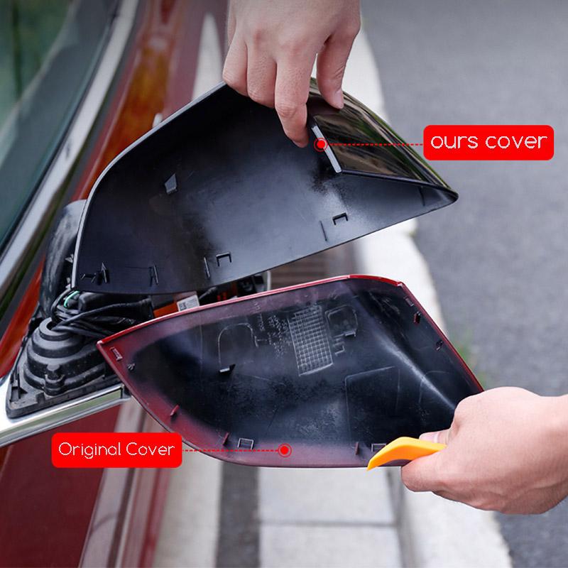 Fit For Tesla Model 3 Rearview Mirror Shell Replacement Cover Exterior Side Mirror Caps Replace
