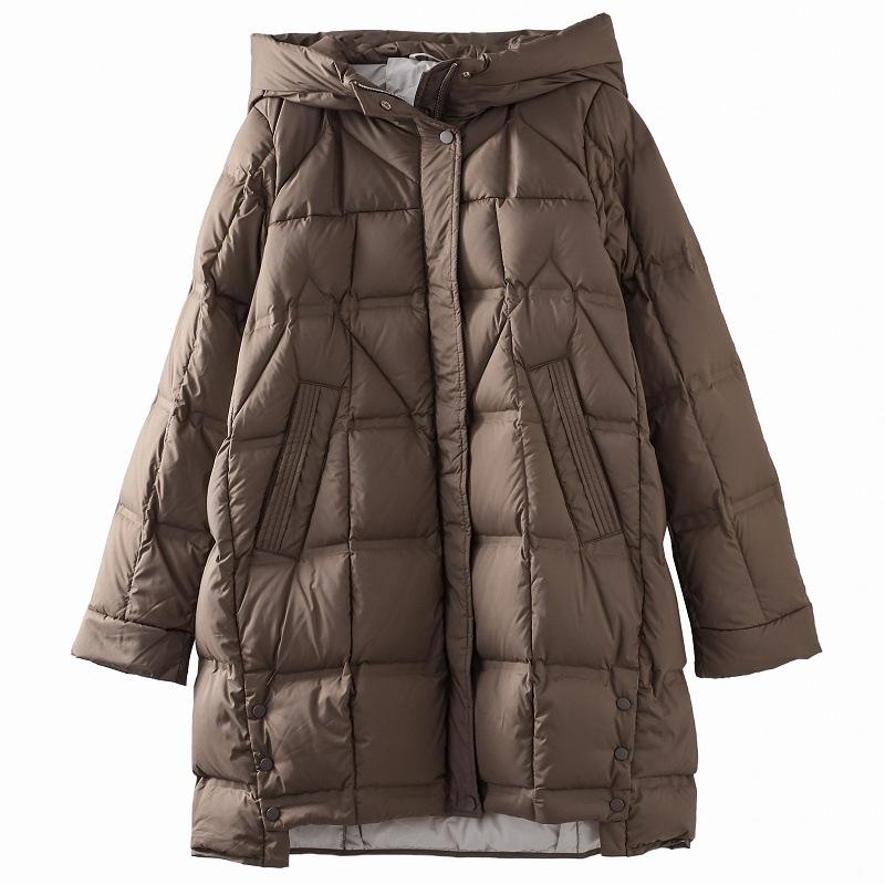 Купить Осень и зима новый свободный белый утиный пуховый пуховик ...