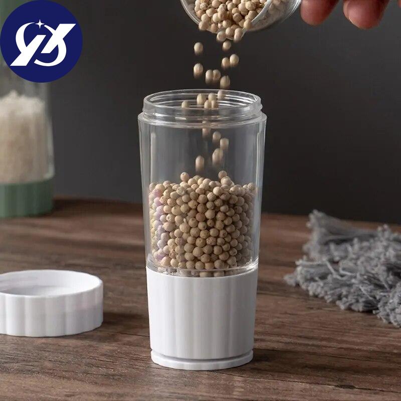 Husholdnings pepperkvern manuell havsalt pepper krydderflaske Kvern glass krydderflaske 1 stk.
