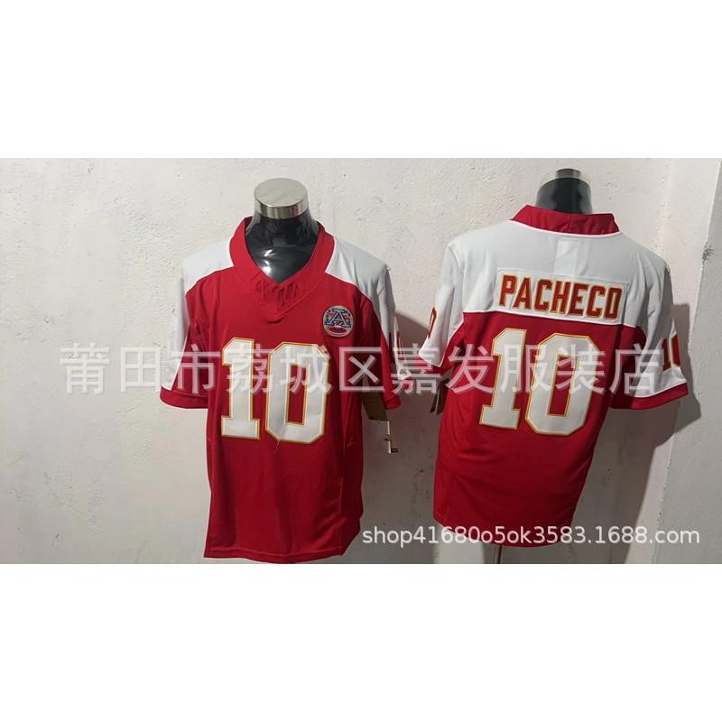 Mens Kansas City Chiefs NFL Football Jersey Patrick Mahomes 15 Travis Kelce 87 Authentic Style Cotton Team Sport Shirt
