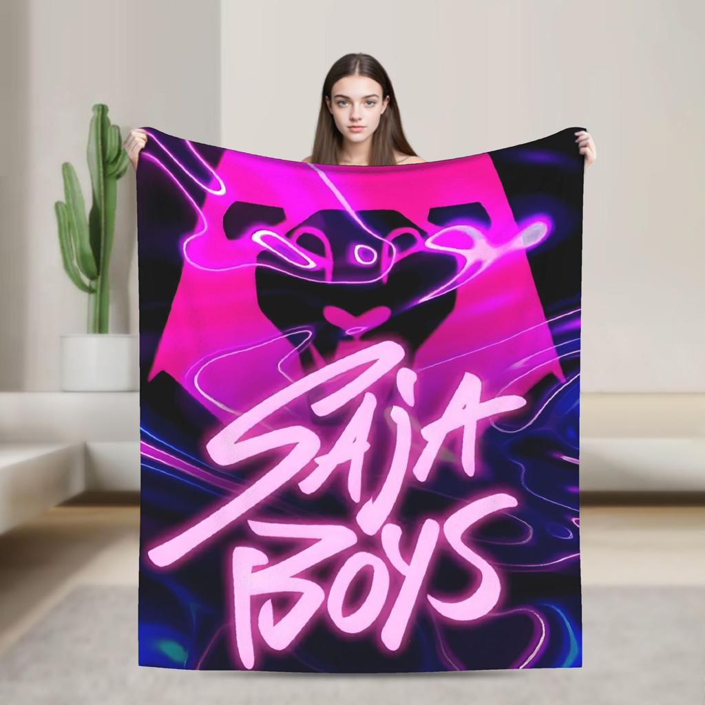 Super Soft Blanket Decorative K-Pop Demon Hunters Hot Anime  Throw Blanket  Flannel Bedspread For Couch Bed Sofa Bed Cover