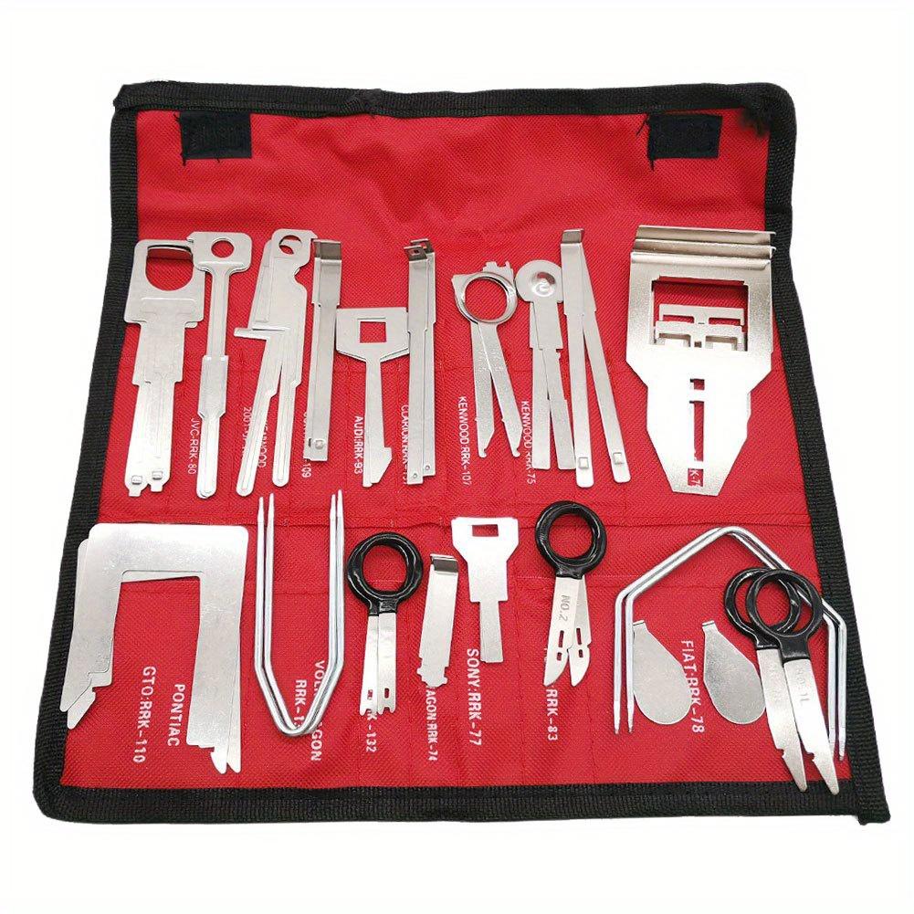 38Pcs Car Audio Release Keys Extractor Car CD Player Disassembly Tools Metal Auto Radio Repair Removal Tool White