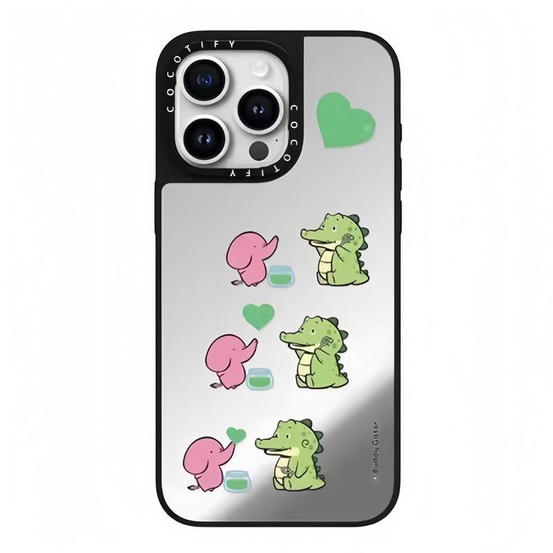 Little Crocodile for IPhone16Pro for Apple15Promax Mobile Phone Case12Mirror13Trendy Brand Creativity14