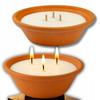 2X Znicz Ceramiczny Gliniany Parafinowy Zalewany 20Cm 600G Na Grób Gliniak