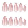 Glitter Almond Nude Cat Eye Sparkle False Nails