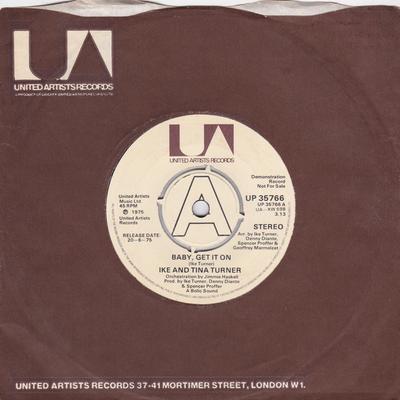7inch Record IKE & TINA TURNER - Baby, Get It On UP35766PROMO United Artists  1975 UK Rock Used