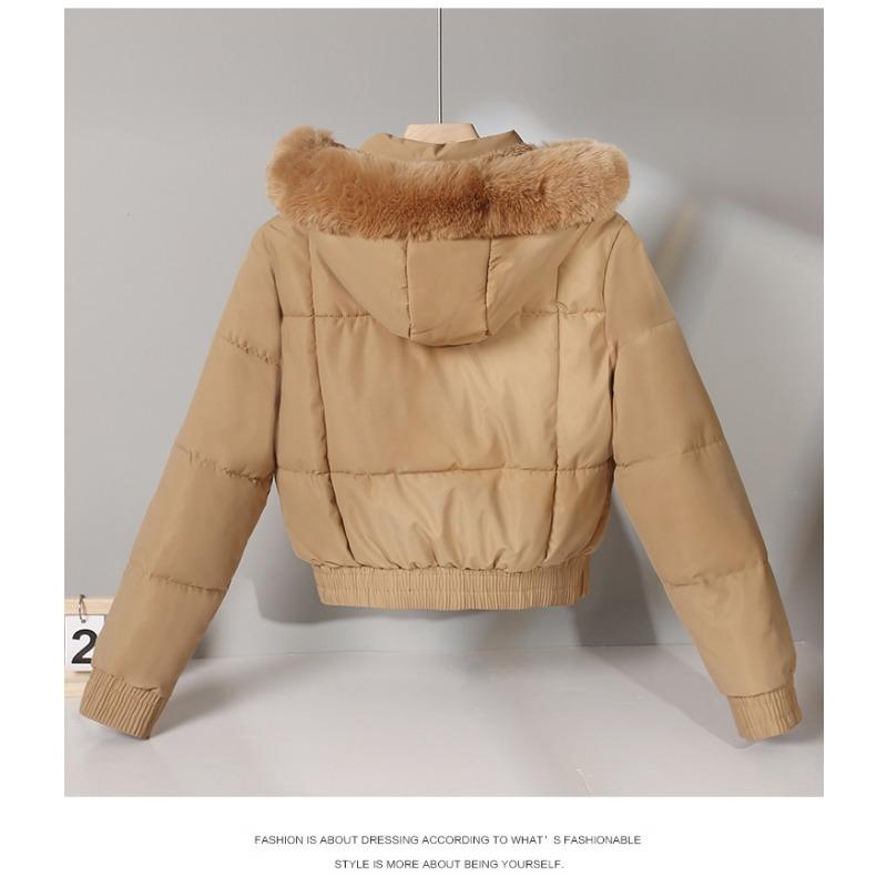 Women S Winter Hooded Short Long Sleeve Cotton Padded Coat