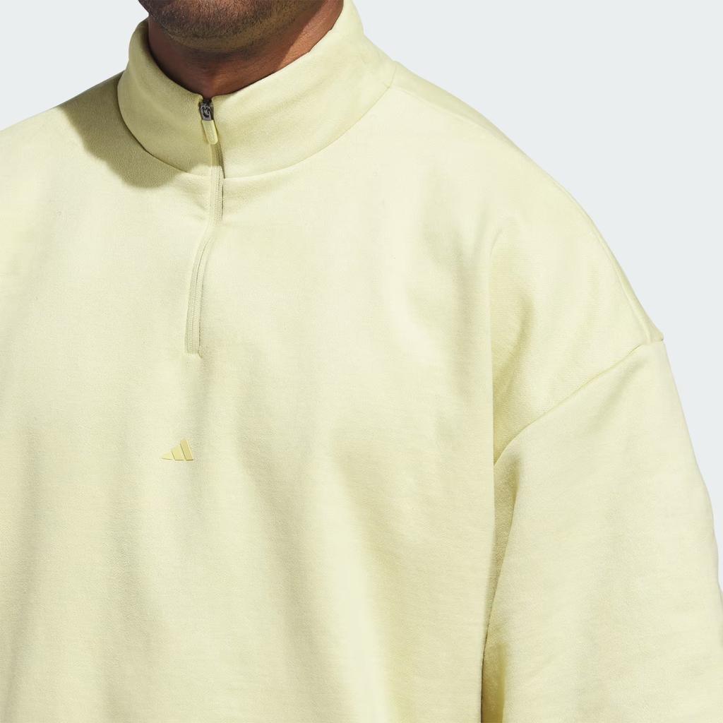 Adidas The 2024 Collection Chapter 01 Basketball Sports Plain Short Sleeve Pullover Sweatshirt Unisex Tops Gold IN7713