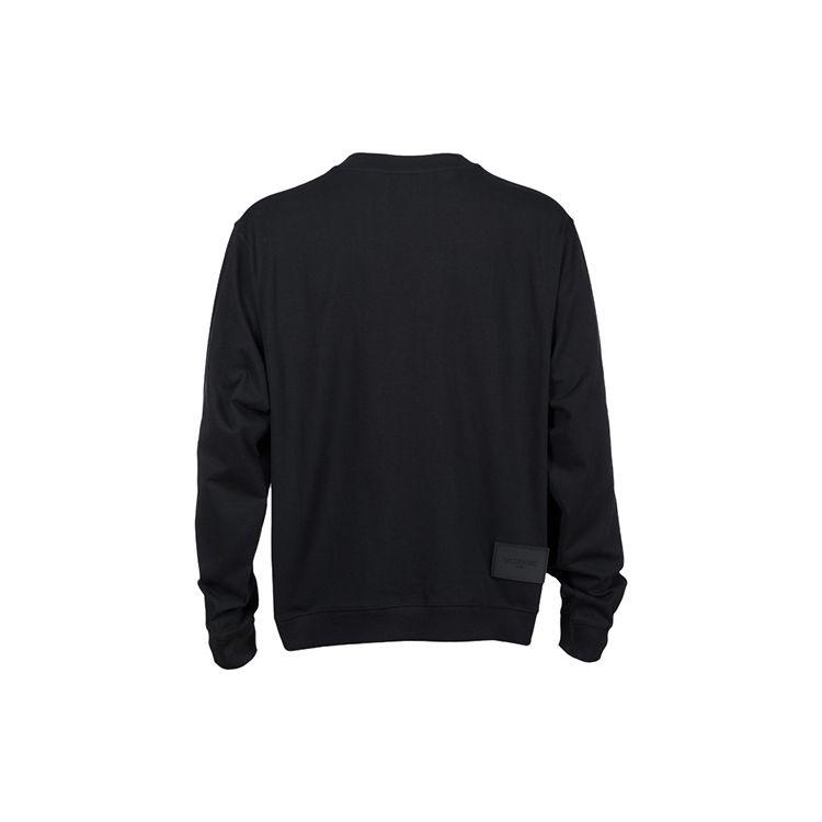 WE11DONE FW22 Letter Logo Printed Pullover Long Sleeve Sweatshirt Unisex Sweatshirt Black WD-TS3-22-808-U-BK