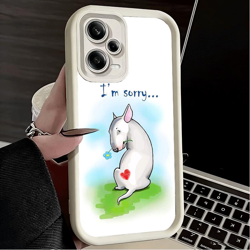 Phone Case for Xiaomi Redmi Note 15 14 13 Pro Plus Bull Terrier Dog Cute Puppies Shell 12S 11 11S 11T 5G 14S Soft Silicone Funda