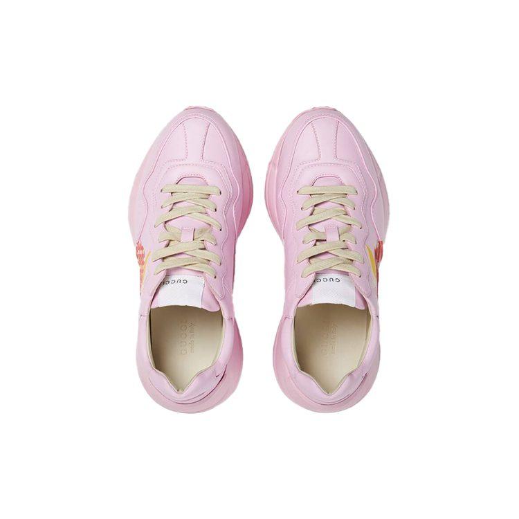 Gucci Rhyton Heart Apple Pattern Low Top Casual Shoes Women's Pink 666196 2SH00 5721