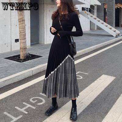 Autumn/Winter Large Size Women's Knitted Skirt Elastic Waist Knitted A-line Skirt