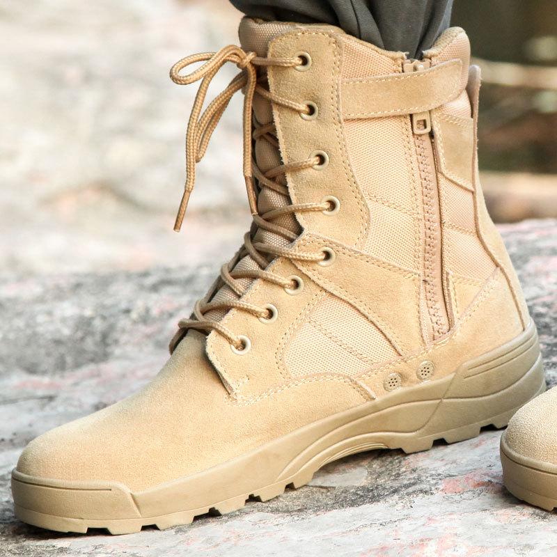 Fashion Desert Trekking High-Top Hiking Shoes Anti-Sand Anti-Slip Outdoor Wear-Resistant Mountain Climbing Shoes for Summer And Autumn