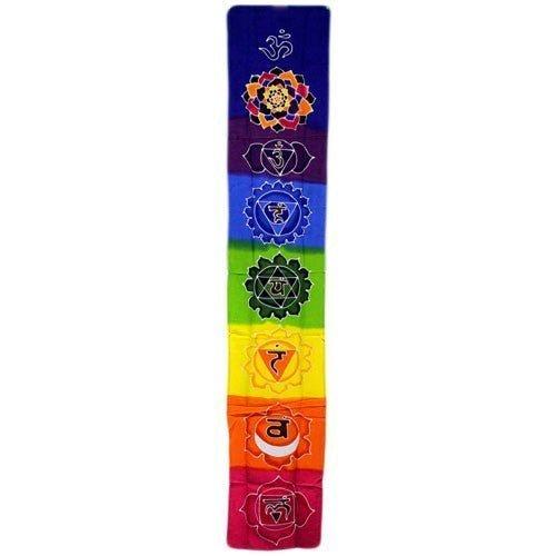 Chakra Rainbow Batik Wall Banner 183x35cm