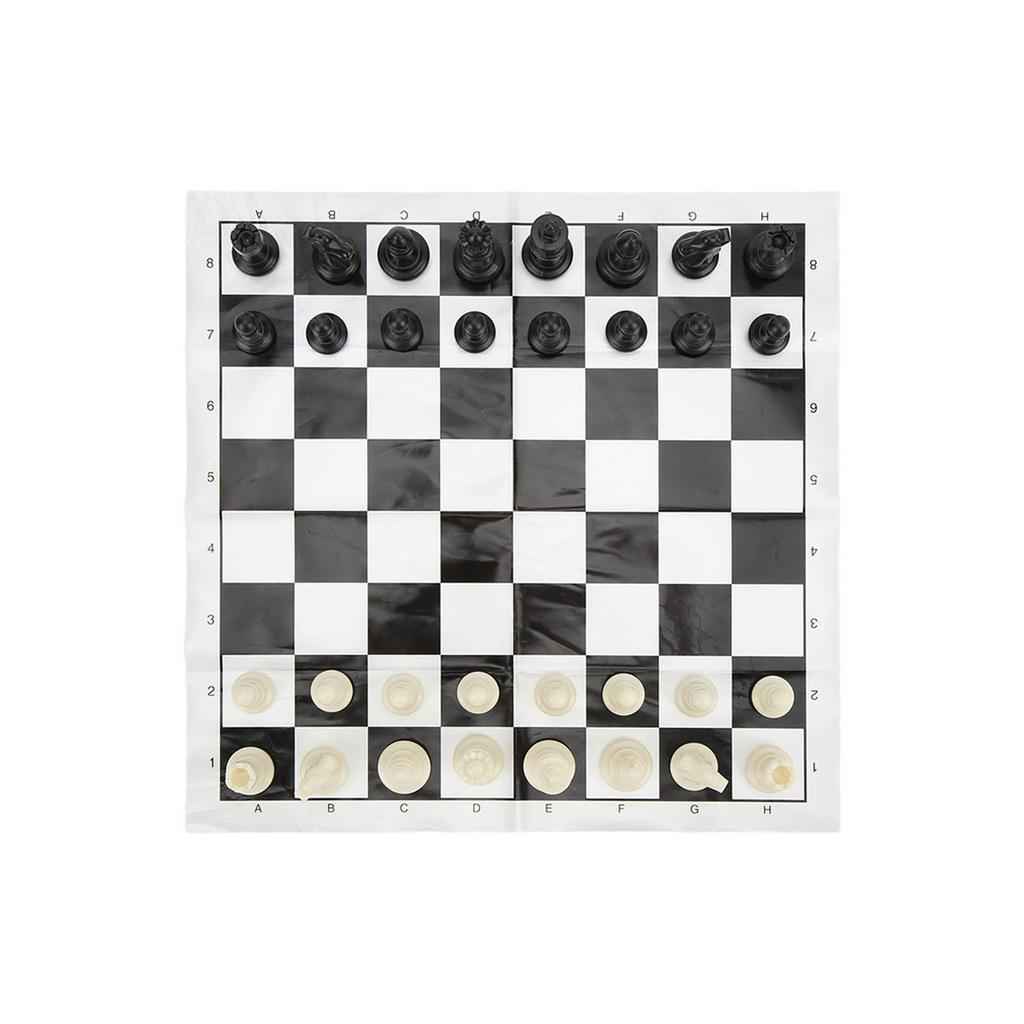 32 Plastic Medieval Chess Pieces Set International Standard Chess Game Set with Chessboard