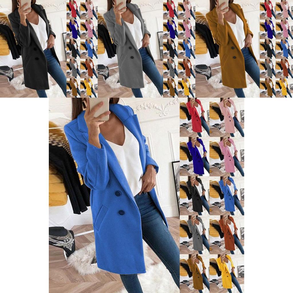 Warm Women Winter Plush Trench Coat Ladies Jacket Overcoat Outwear Casual