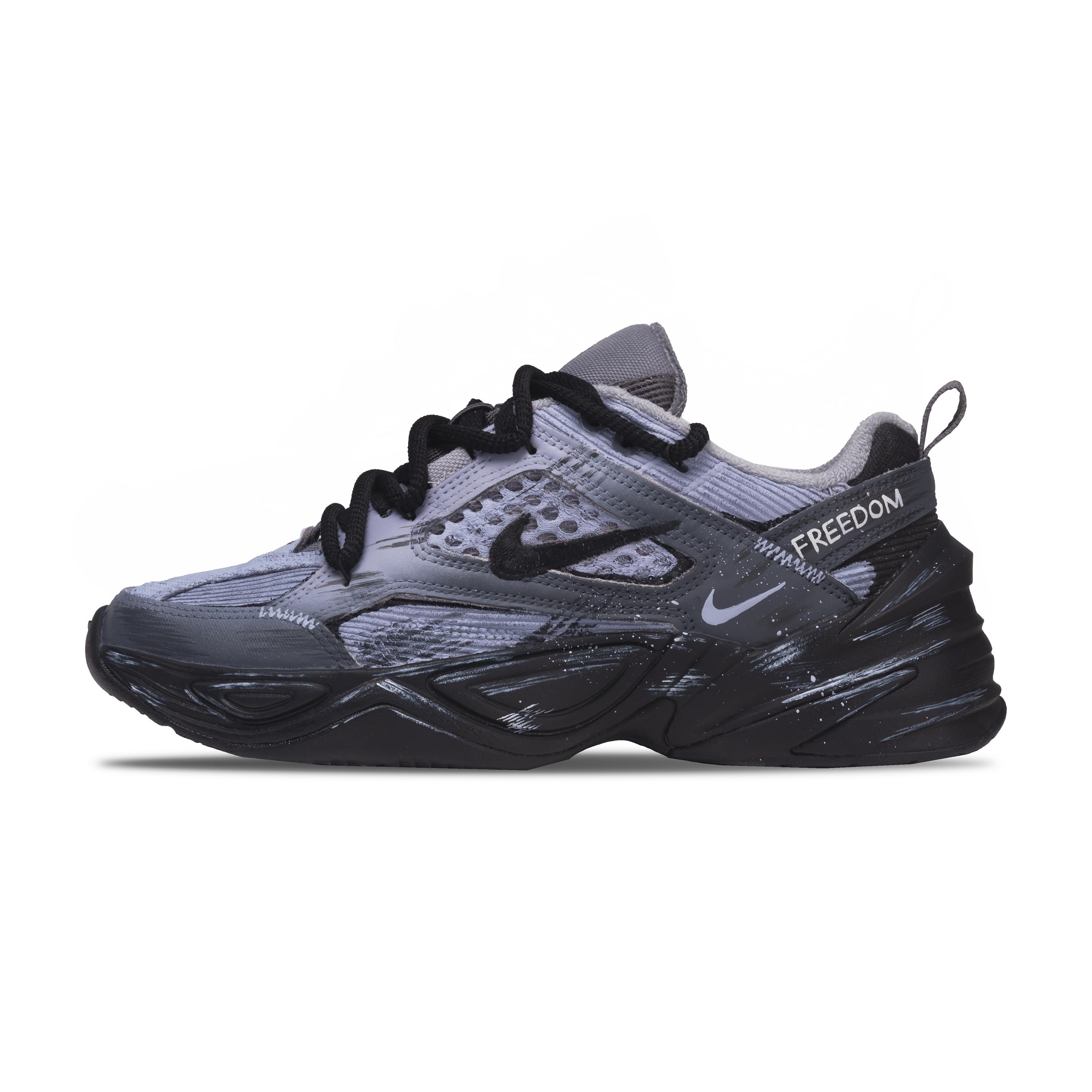 

Nike M2K Tekno Dark Night Escape Abrasion Resistant Breathable Moisture Wicking Low top Chunky Sneakers Unisex BV0074-001(Team1394-) 42