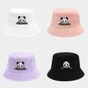Panda Embroidered Fisherman Hat For Women Summer Sun Protection Casual Style