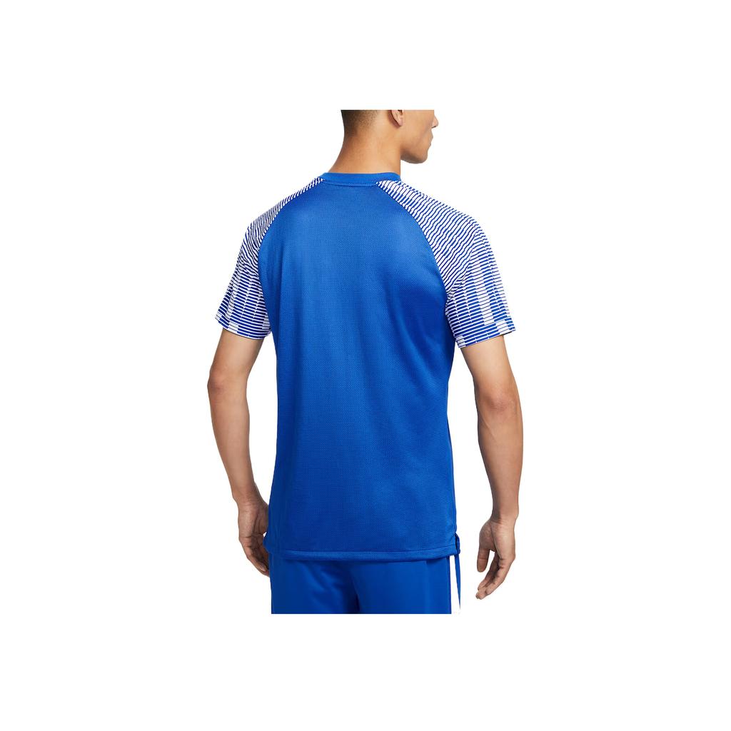 Nike Dri-Fit Academy Comfortable Fashion Versatile Soft Solid Color Short Sleeve T-Shirt Men Tops Blue IB8761-450