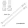 Clear Transparent Adjustable 1.5CM Bra Straps Steel Hook Invisible