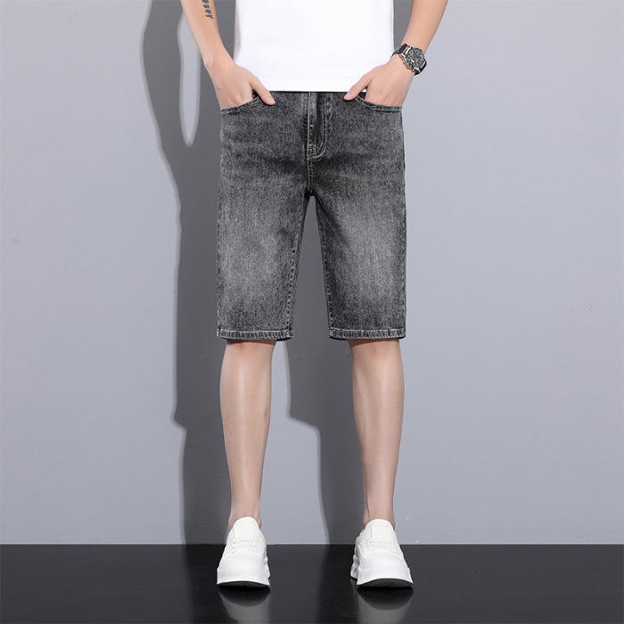 Мужские новые джинсовые шорты шорты с высокой посадкой бриджи летом приталенные и облегающие 28