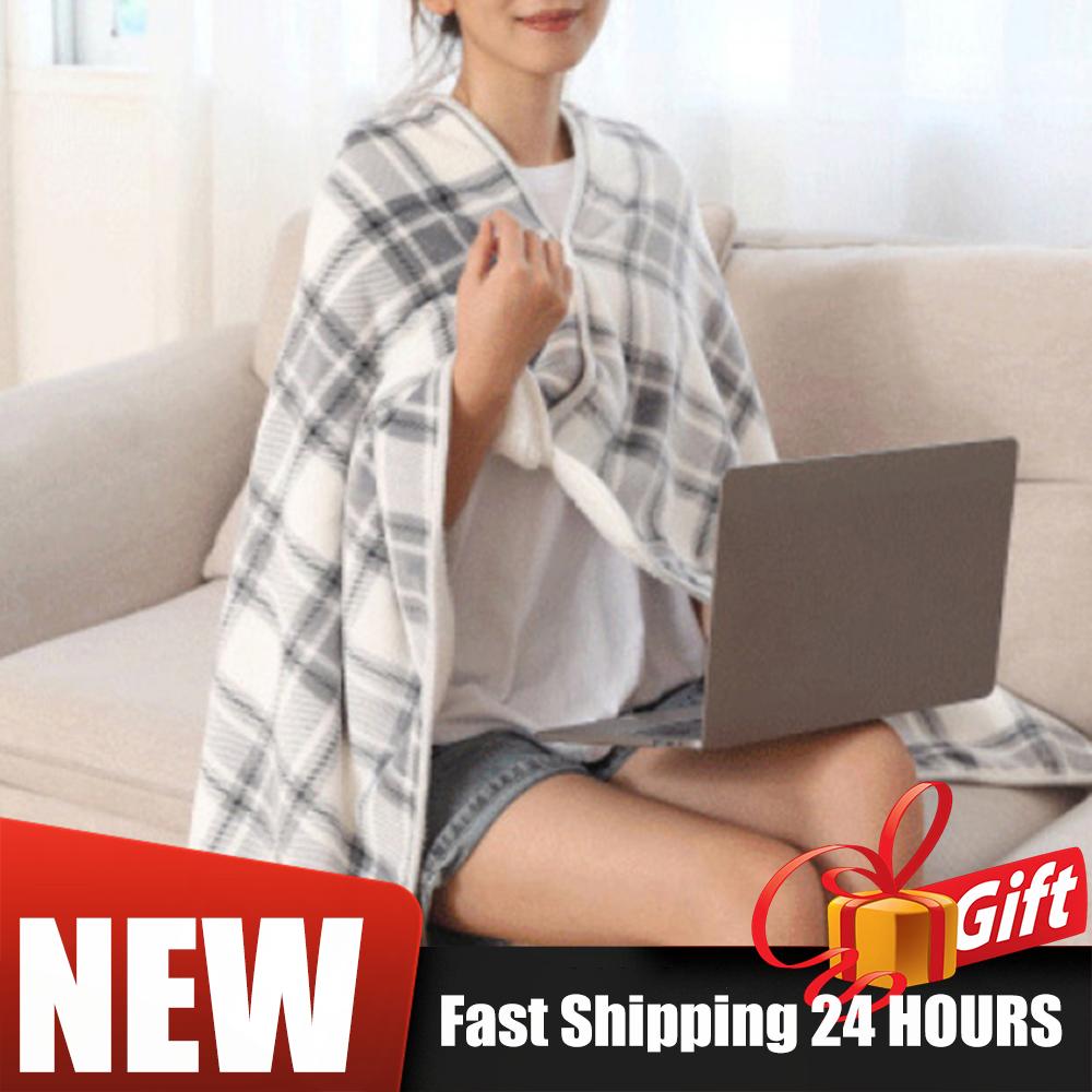 Winter Electric Heating Body Warming Shawl Blanket Wearable Outdoor Camping Multifunctional Warm Shawl Fast Heating Blanket