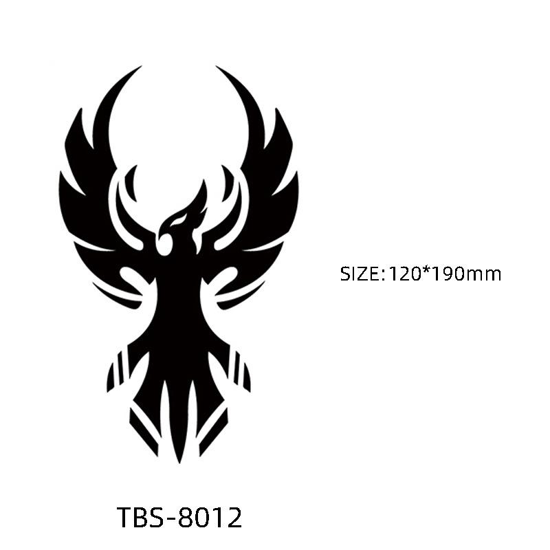 

Водонепроницаемые полуперманентные черно-белые наклейки-татуировки с тотемными цветами 120*190mm