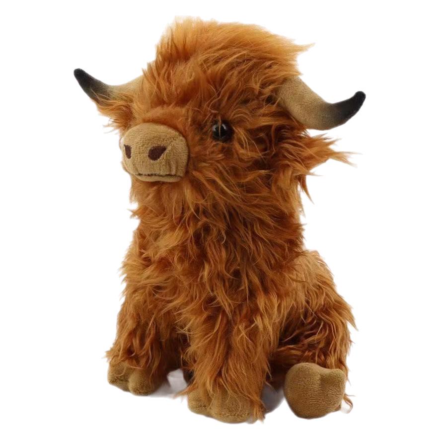 Scottish Highland Cow Plush Toy - Long-Haired Children's Gift Doll
