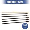100Pcs Nylon Cable Ties Adjustable Locking Cord Ties Straps Fot Indoor and Outdoor Cable Management Cable Ties