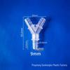 Transparent Y-Shape Plastic Tee Adapter for Universal Water Pipes