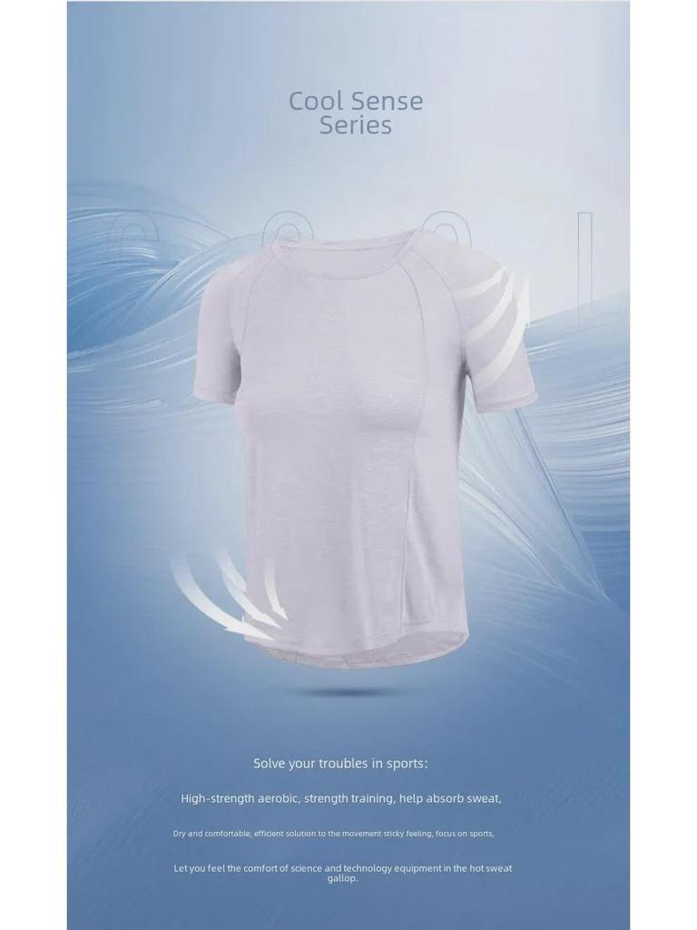 Dam Lös Passform Yoga Topp – Andningsbar Meshrygg, Snabbtorkande Löpar T-shirt, Kortärmad Träningsblus