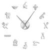 Orologio da Parete Gigante Fai-da-te Dentista Orologio da Parete Sovradimensionato Dottore Dentale Lancetta Grande Specchio Decorazione Studio Dentistico Regalo per Dentista Arte del Dottore