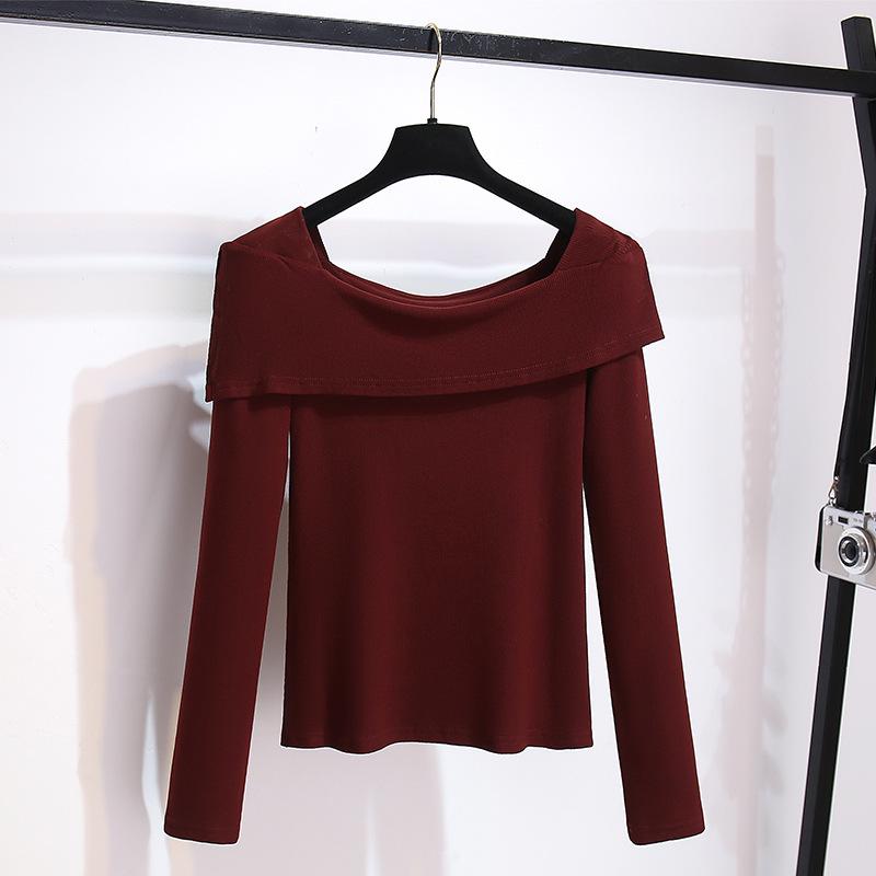 

Gray Off-Shoulder Knitted Long-Sleeve Top & Midi Skirt Set - 2025 Spring Women s Dress Large (L)