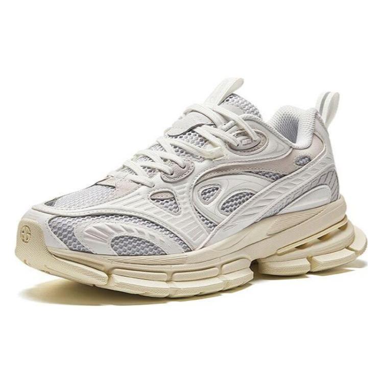 New Anta Champion Series Durable Breathable Low Top Running Shoes Men's Ecru 112418805A-2