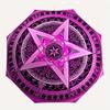 Star Mandala Automatic Folding Umbrella  8 Ribs, Durable Iron Frame, Bright Color Pattern Compact Travel Umbrella, Suitable for Outdoor, Bea