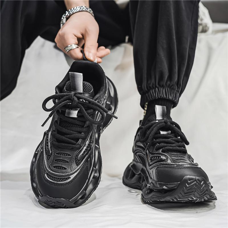 Men's shoes summer breathable new youth sports shoes mesh running casual shoes platform dad shoes men