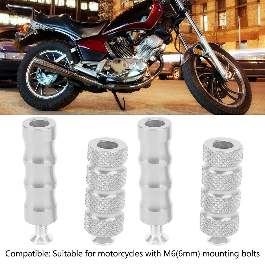2 Pair Motorcycle Brake Foot Peg CNC Process Plating Fit For M6 6mm Mounting S Motorbike