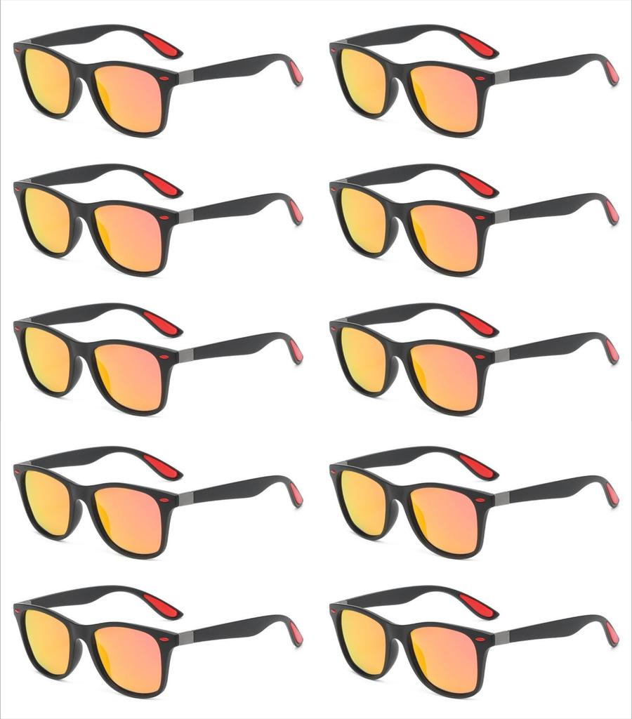 10pcs Design Polarized Sunglasses Men Rectangle Mirror Sport Polarized Sunglasses Driving Fishing Sunglasses