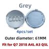 For Audi 60/61/68/69/77MM 4pcs Car Wheel Center Hup Cap Cover A4 A6L A7 A8 A3 A5 A6 S3 S4 Q3 Q5 Q5L Q7 Modification