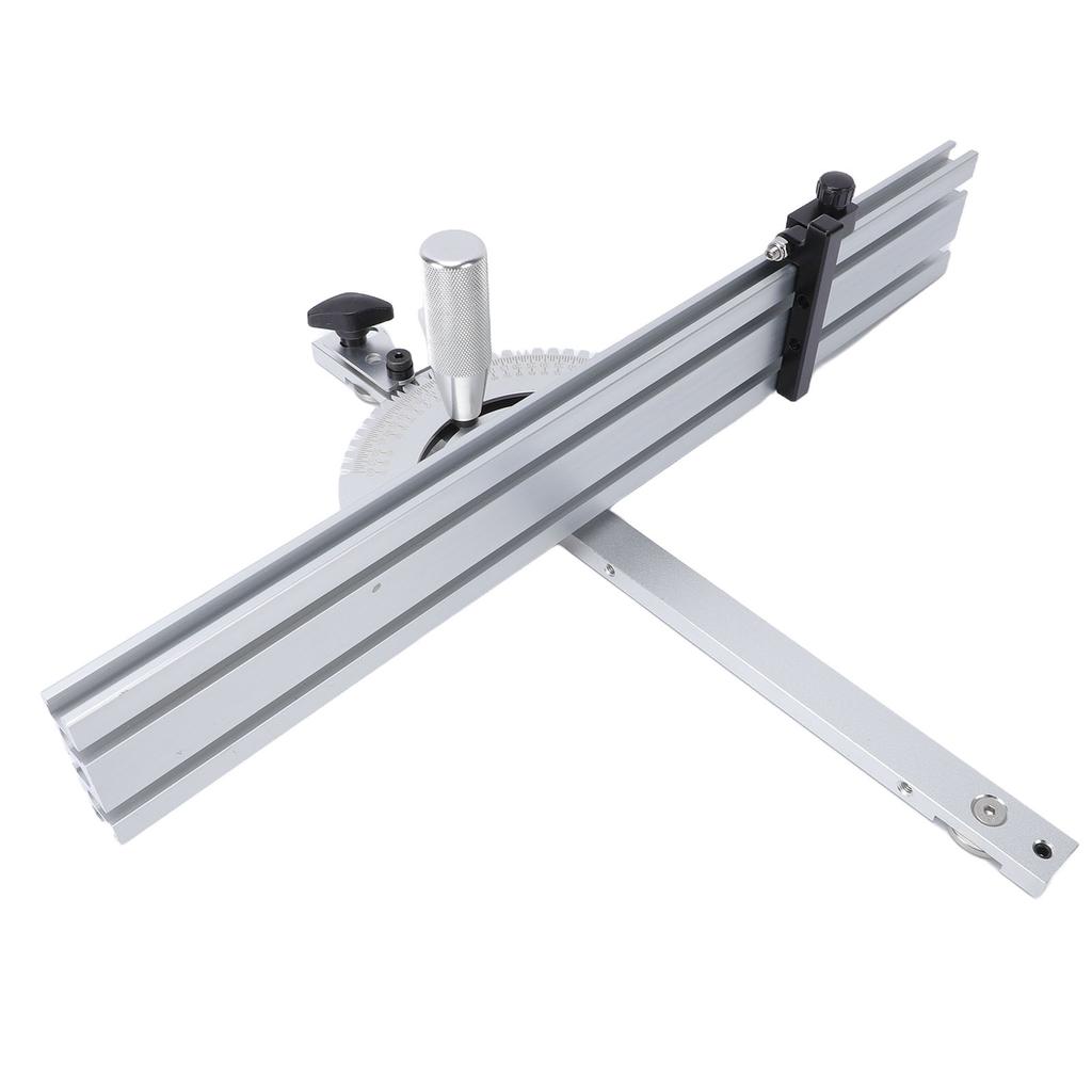 410mm Table Saw Miter Gauge Adjustable Angle Aluminum Alloy Push Ruler Tool with Flip Stop